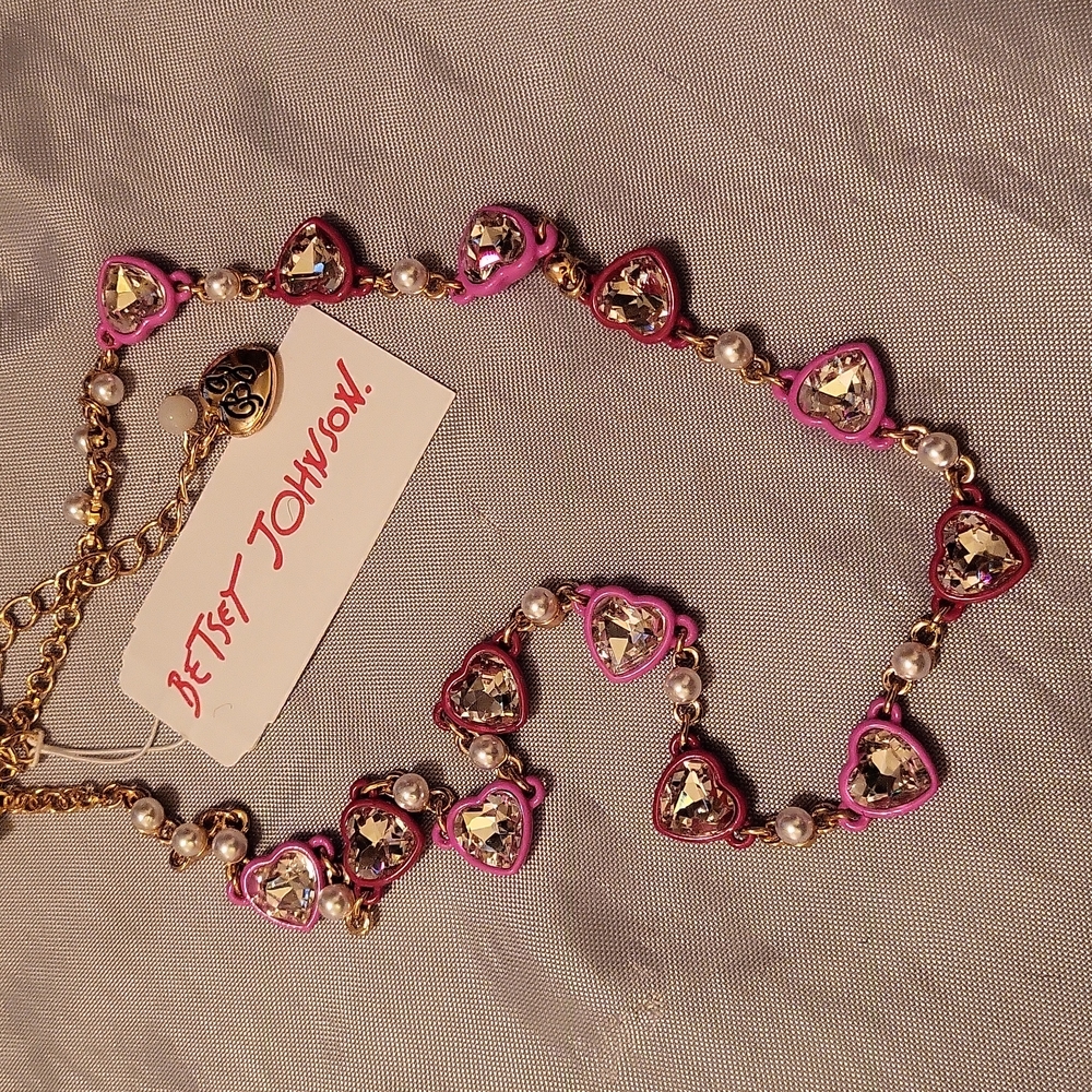 Betsey Johnson XOXO stone heart - Picture 2 of 5